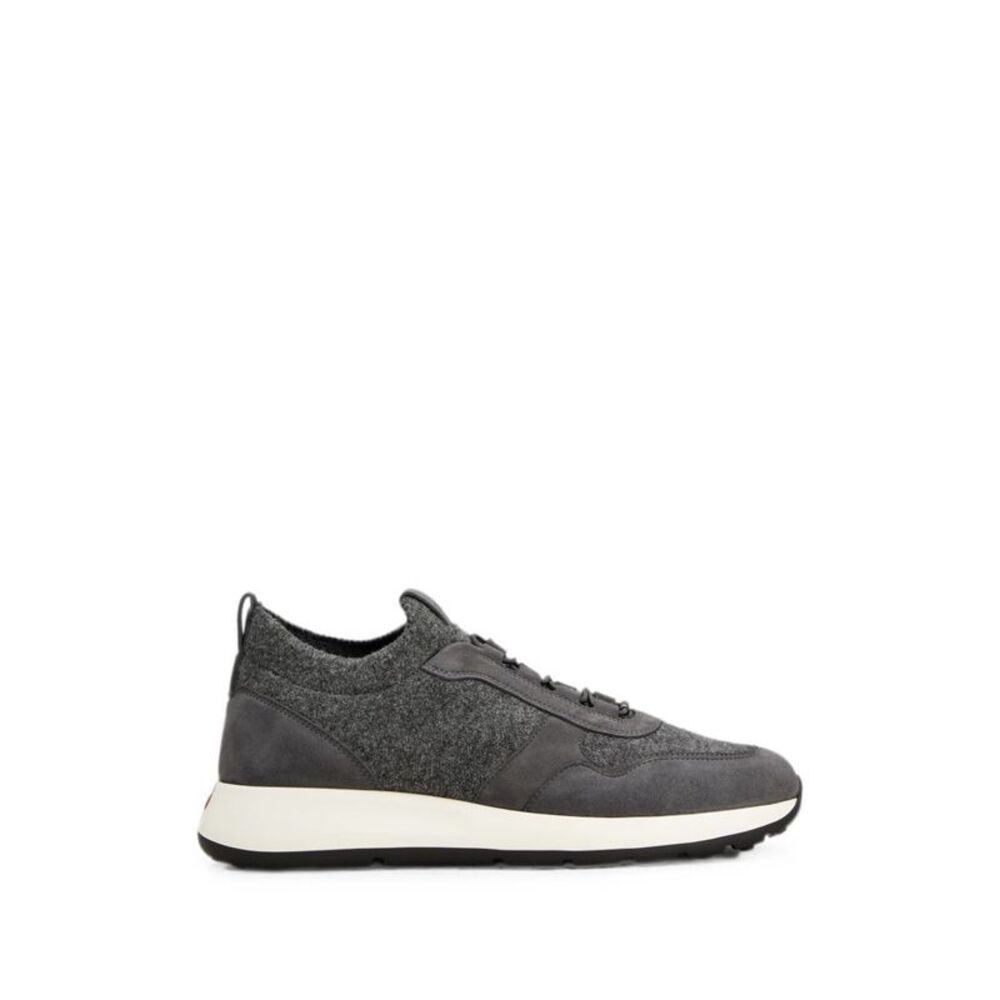 Tod's Men Leather And Knit Sneakers